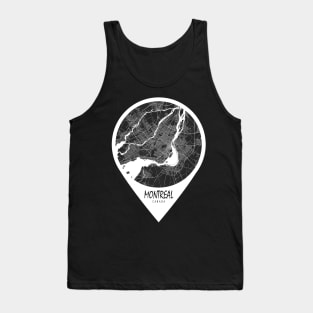 Montreal, Canada City Map - Travel Pin Tank Top